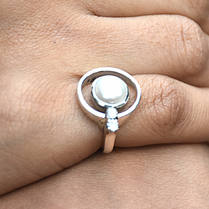 Best Customized Pearl Ring 92.5 Hallmark India 2021