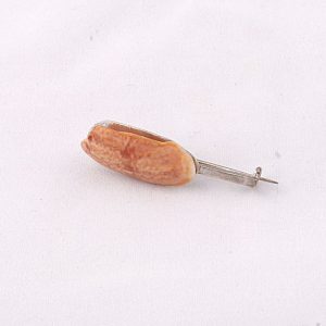 Natural Real Seashell Saree Pin 92.5 Hallmark Silver India 2021