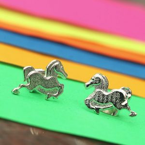 Best Horse Ear Studs 92.5 Hallmark Silver India 2021