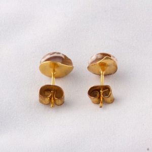 Best Real Seashell Ear Studs 92.5 Hallmark Silver India 2021