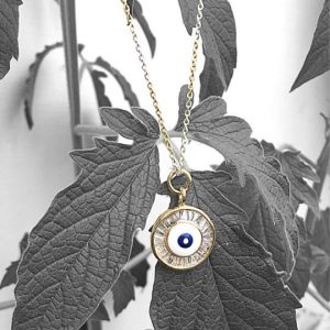 Best Evil Eye Baguette Pendant 92.5 Hallmark Silver India 2021