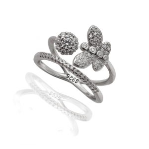 Best Customized Butterfly Flower Ring 92.5 hallmarked India 2021