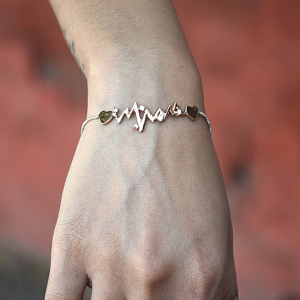 Best Customized Heartbeat Bracelet 92.5 Hallmarked Silver India 2021
