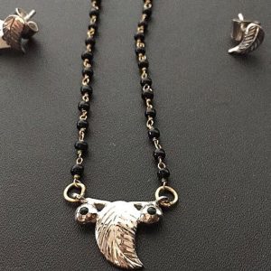 Maharashtrian Style Mangalsutra Set 92.5 Hallmark Silver India 2021