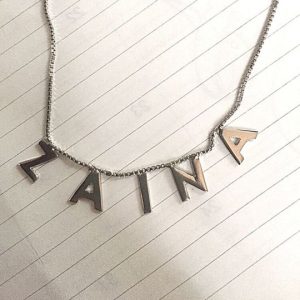 Name Necklace Customised Silver Jewellery India 2023