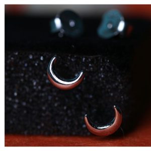 Best Moon Ear Studs 92.5 Hallmark Silver India 2021