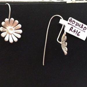Best Sunflower Design Earrings 92.5 Hallmark Silver India 2021