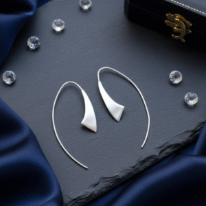 Creative Arch Design Earrings 92.5 Hallmark Silver India 2021