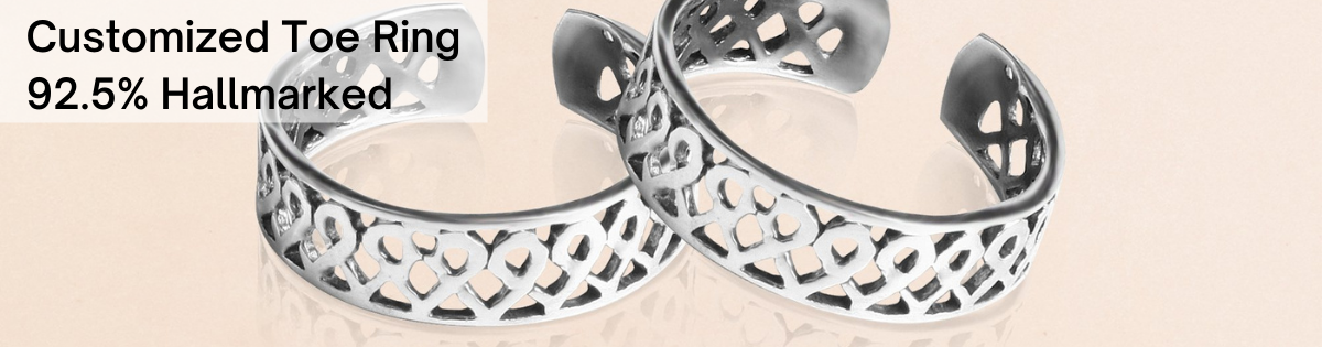 Customized Toe Ring 92.5 Hallmarked India 2021