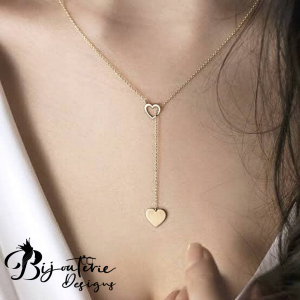 Best Double Heart Necklace Chain 92.5 Hallmark Silver India 2021