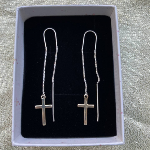 Best Christian Cross Earrings 92.5 Hallmark Silver India 2021