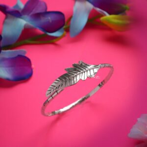 Oxidised Leaf Bracelet