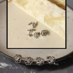 Silver Sea Shell Kurta Buttons