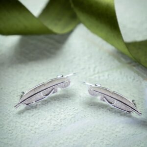 Feathered Silver Brooch