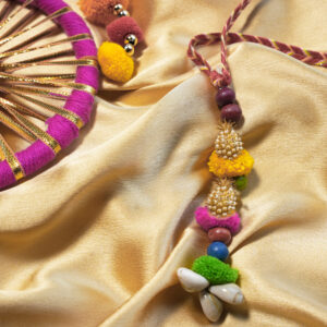 Pineapple Loomba cum Earrings Rakhi