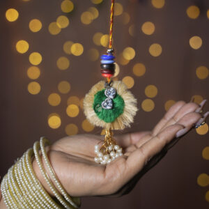 Saaj Heart Solitaire Loomba cum Pendant Rakhi