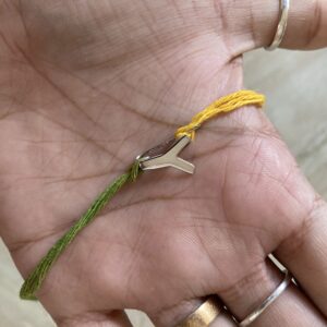 Customised Initial Rakhi cum Brooch