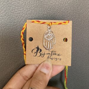 Lucky Hamsa Hand Rakhi cum Charm
