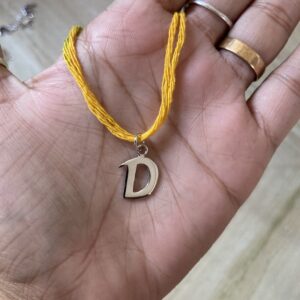 Customised Initial Rakhi cum Pendant