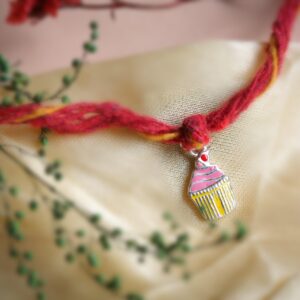 Cute Tiny Cupcake Rakhi cum Pendant for Kids