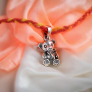 Cute Teddy Rakhi cum Pendant for Kids