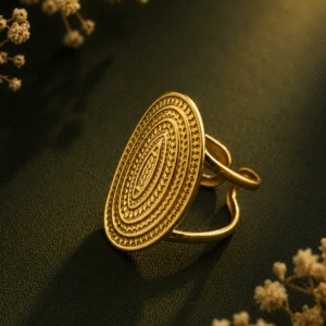 Modern oval adjustable ring