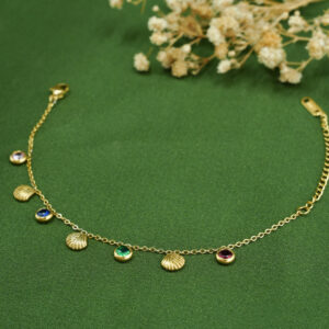Maris Sculpted Shell & Jewel Bracelet