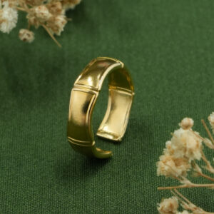 Kyoto Sculpted Bamboo Adjustable Ring